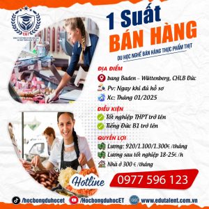 Baden – Wüttenberg 1 SUẤT DU HỌC NGHỀ B.Á.N HÀNG THỰC PHẨM THỊT TẠI CHLB ĐỨCBaden – Wüttenberg 1 SUẤT DU HỌC NGHỀ B.Á.N HÀNG THỰC PHẨM THỊT TẠI CHLB ĐỨC