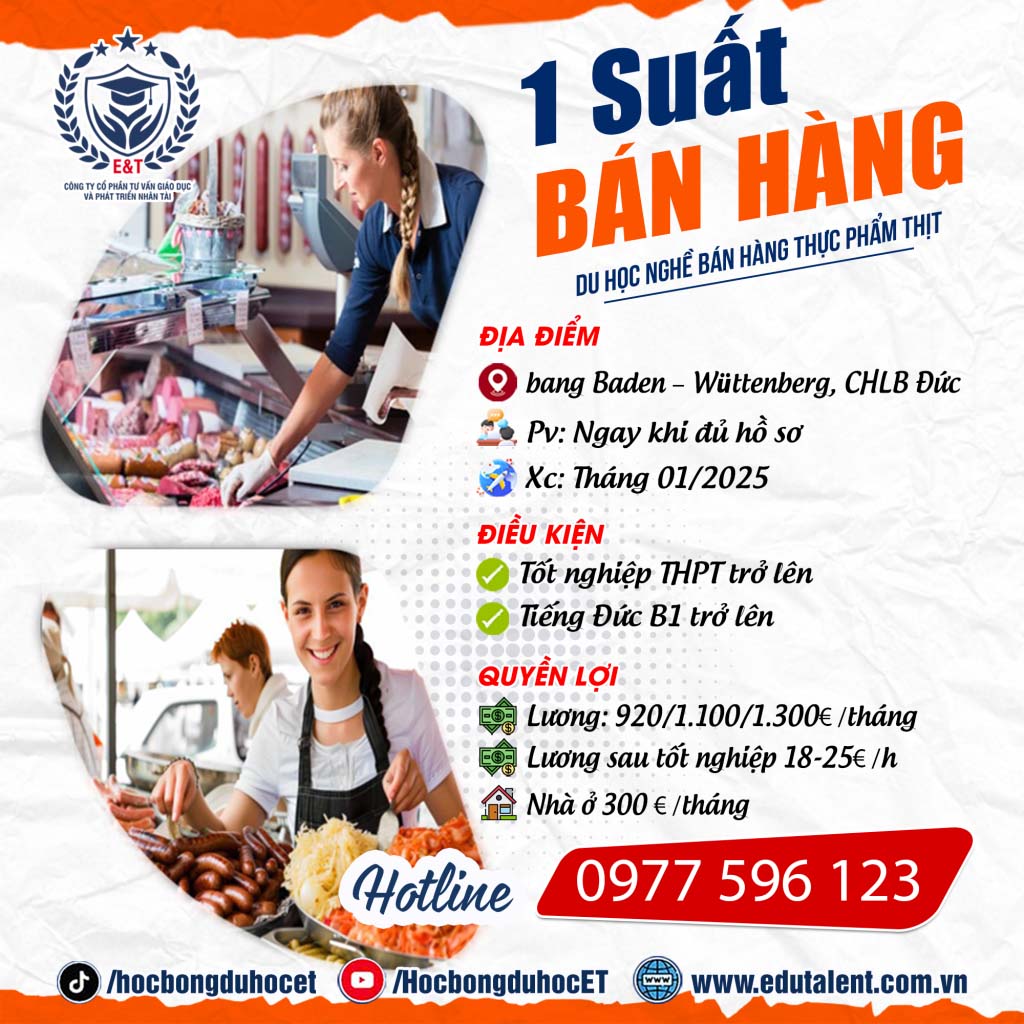 Baden – Wüttenberg 1 SUẤT DU HỌC NGHỀ B.Á.N HÀNG THỰC PHẨM THỊT TẠI CHLB ĐỨCBaden – Wüttenberg 1 SUẤT DU HỌC NGHỀ B.Á.N HÀNG THỰC PHẨM THỊT TẠI CHLB ĐỨC