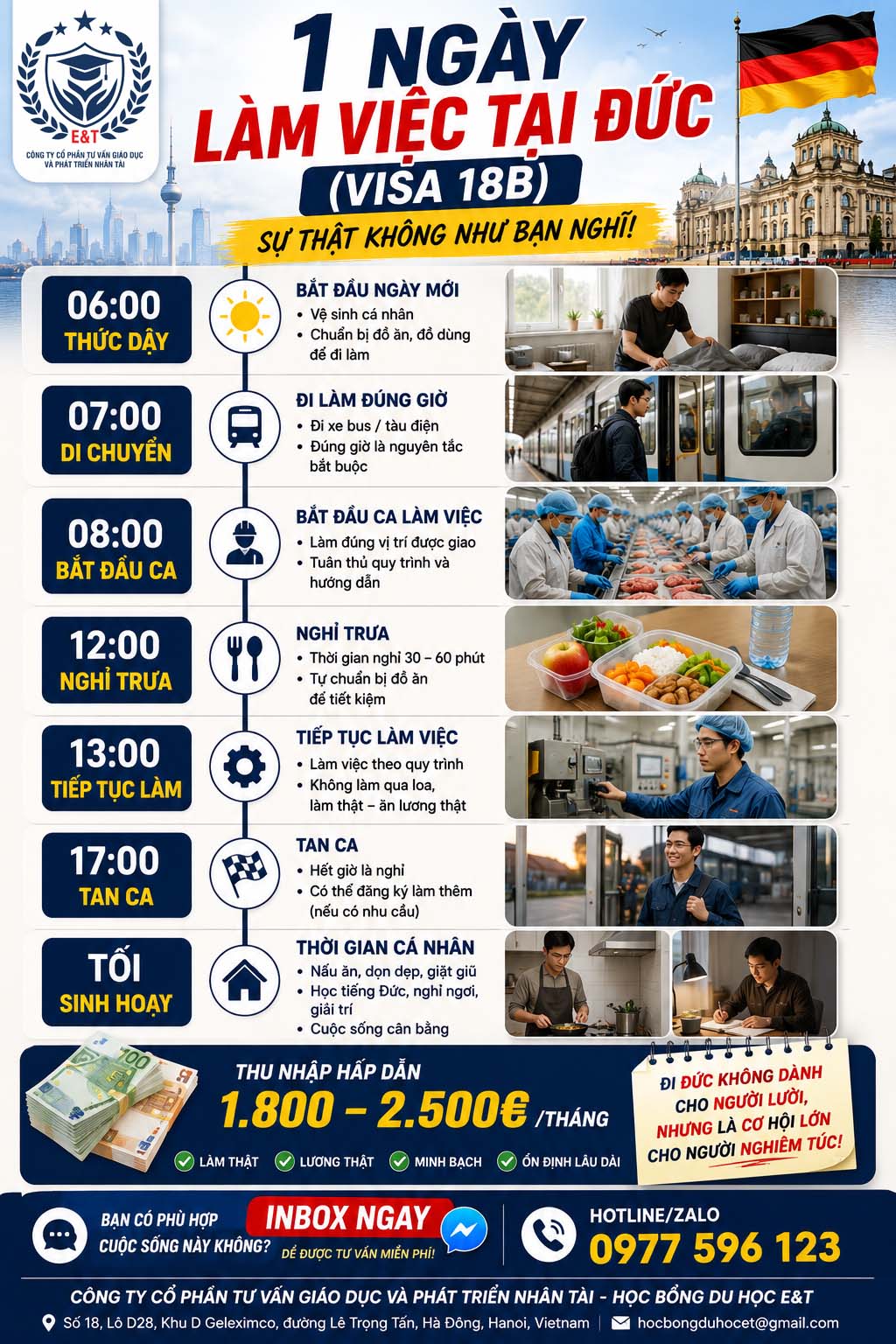 🇩🇪 SỰ THẬT 1 NGÀY LÀM VIỆC Ở ĐỨC (VISA 18B) – KHÔNG NHƯ BẠN NGHĨ!