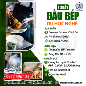 Gần Dresden bang Sachsen, 1 SUẤT DU HỌC NGHỀ ĐẦU BẾP (KOCH)