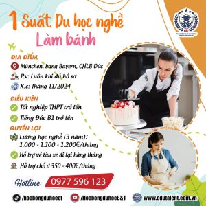 MÜNCHEN, BANG BAYERN DUY NHẤT 1 SUẤT DU HỌC NGHỀ LÀM BÁNH TẠI CHLB ĐỨC