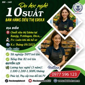 CHUỖI SIÊU THỊ LỚN NHẤT ĐỨC – EDEKA MỞ 10 SUẤT DU HỌC NGHỀ CỰC HẤP DẪN!