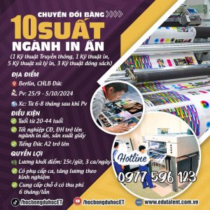 10 SUẤT CHUYỂN ĐỔI BẰNG NGÀNH IN ẤN CHLB ĐỨC