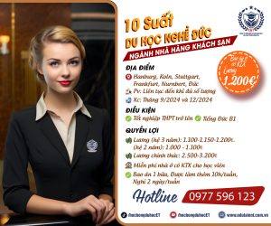 10 SUẤT DU HỌC NGHỀ NHÀ HÀNG KHÁCH SẠN SIÊU HOT