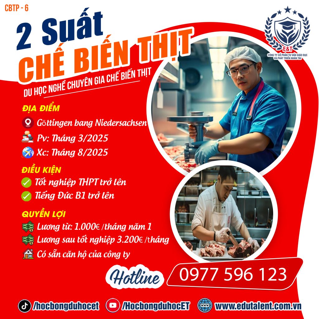 Göttingen bang Niedersachsen 2 SUẤT DU HỌC NGHỀ CHẾ BIẾN THỊT