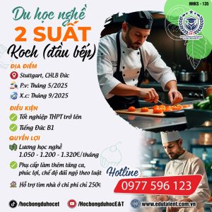 Stuttgart , 2 SUẤT DU HỌC NGHỀ KOCH (ĐẦU BẾP)