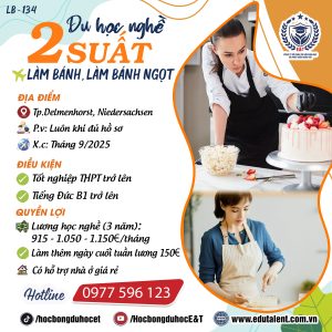 Tp.Delmenhorst, Bang Niedersachsen 2 SUẤT DU HỌC NGHỀ LÀM BÁNH, LÀM BÁNH NGỌT