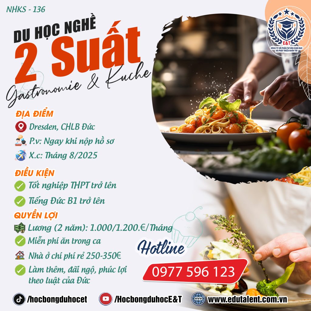 2 SUẤT DU HỌC NGHỀ CHẾ BIẾN THỰC PHẨM VÀ PHỤ BẾP