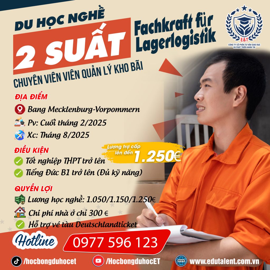 Mecklenburg-Vorpommern, 2 SUẤT DU HỌC NGHỀ Fachkraft für Lagerlogistik
