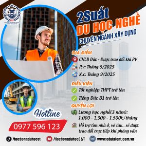 2 SUẤT DU HỌC NGHỀ XÂY DỰNG TẠI CHLB ĐỨC