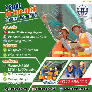 🚧 Ước Mơ Châu Âu Trong Tầm Tay – 2 Cơ Hội Vàng Ngành Xây Dựng Tại Baden-Württemberg & Bayern!