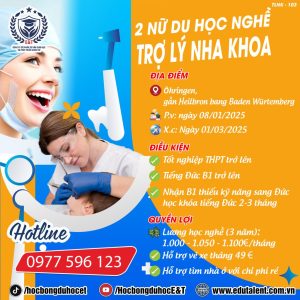 ÖHRINGEN, 2 SUẤT NỮ DU HỌC NGHỀ TRỢ LÝ NHA KHOA