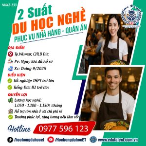 Tp.Wismar 2 SUẤT DU HỌC NGHỀ PHỤC VỤ – KHÔNG PHỎNG VẤN