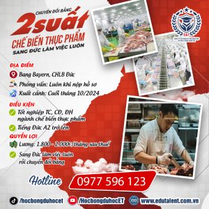 2 SUẤT CHUYỂN ĐỔI BẰNG CHẾ BIẾN THỰC PHẨM TẠI CHLB ĐỨC