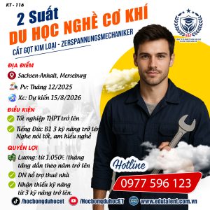 ✨ Cơ hội du học nghề Đức: 2 Cơ hội du học nghề ngành Cơ khí cắt gọt kim loại dành cho bạn trẻ yêu thích kỹ thuật