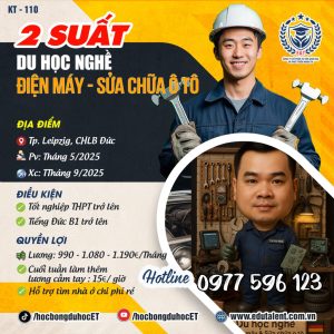 Leipzig, 2 SUẤT DU HỌC NGHỀ ĐIỆN MÁY - SỬA CHỮA Ô TÔ