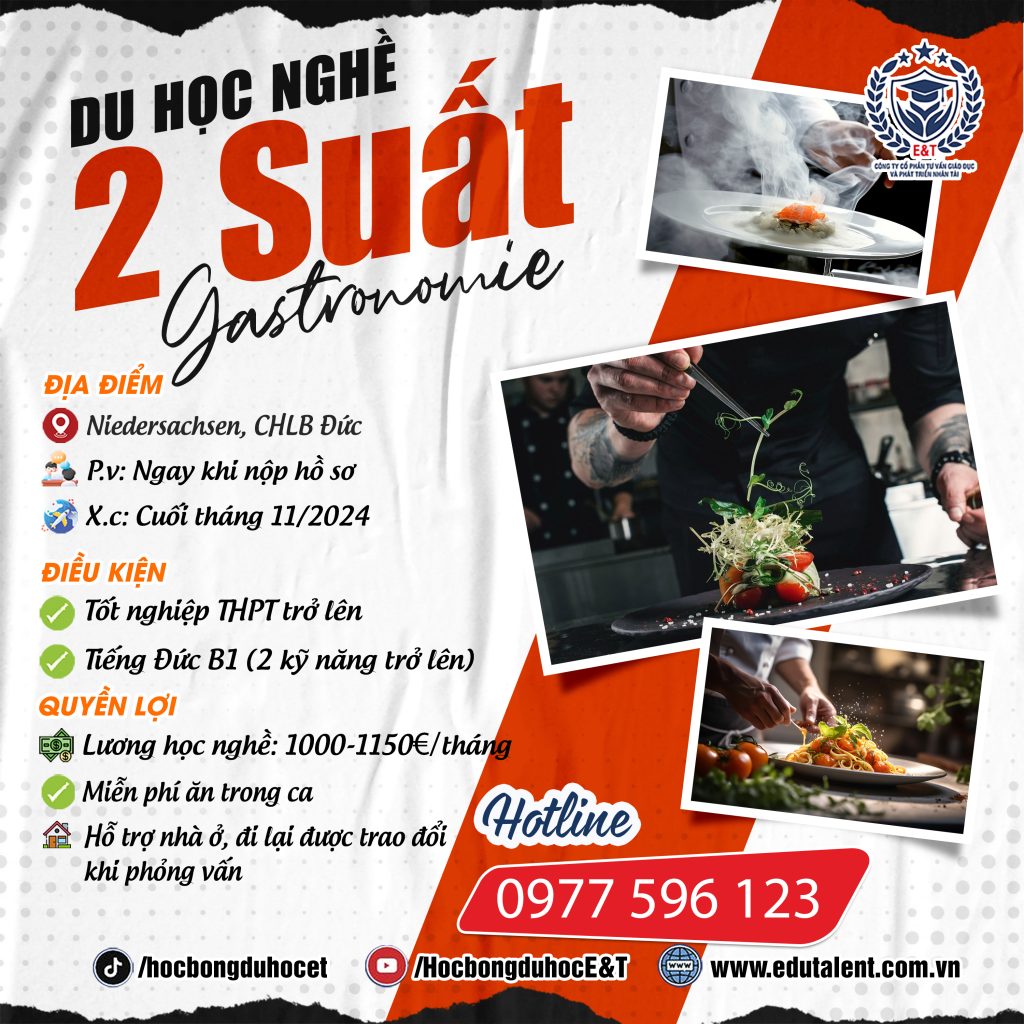 NIDERSACHSSEN 2 S.U.Ấ.T DU HỌC NGHỀ GASTRONOMIE
