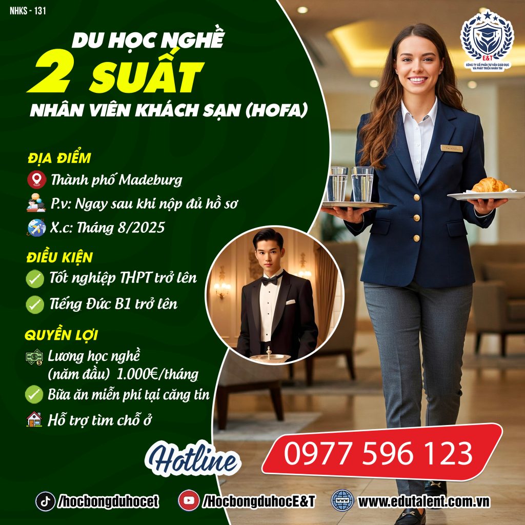 🎉Madeburg 2 SUẤT DU HỌC NGHỀ KHÁCH SẠN 🇩🇪