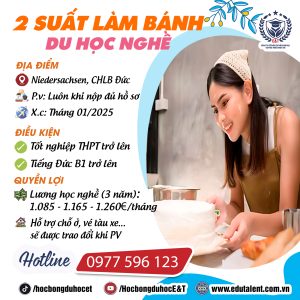 🌟NIEDERSACHSEN 2 SUẤT DU HỌC NGHỀ LÀM BÁNH TẠI CHLB ĐỨC