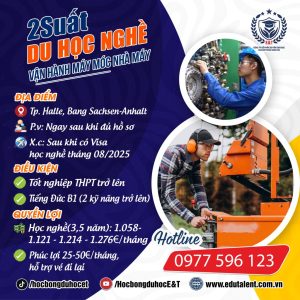 Thành phố Halle, Bang Sachsen-Anhalt CHLB ĐỨC 2 SUẤT DU HỌC NGHỀ VẬN HÀNH MÁY MÓC NHÀ MÁY