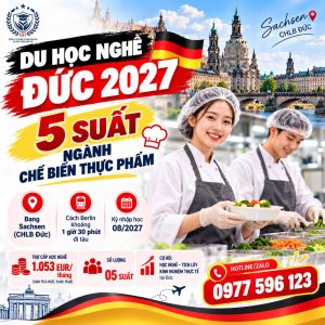 🇩🇪🎓 DU HỌC NGHỀ ĐỨC 2027 – 5 SUẤT NGÀNH CHẾ BIẾN THỰC PHẨM! 🍱