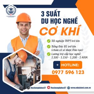 3 SUẤT DU HỌC NGHỀ CƠ KHÍ TẠI ĐỨC (NAM)