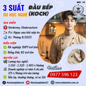Norderney, 3 SUẤT DU HỌC NGHỀ ĐẦU BẾP (KOCH)