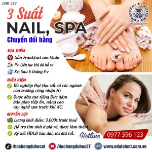 Gần Frankfurt am Main, 3 NHÂN VIÊN NAIL, SPA CHUYỂN ĐỔI BẰNG SANG ĐỨC LÀM VIỆC NGAY