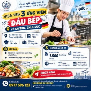👨‍🍳 THÔNG TIN LÀM VIỆC TẠI ĐỨC – NGÀNH ẨM THỰC (DIỆN 18B)