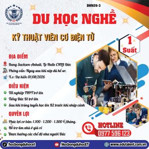 DU HỌC NGHỀ ĐỨC: KỸ THUẬT VIÊN CƠ ĐIỆN TỬ TẠI HALLE