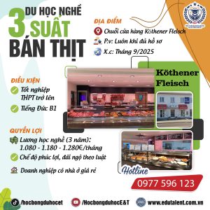 Chuỗi cửa hàng Köthener Fleisch, Bang Niedersachsen 3 SUẤT DU HỌC NGHỀ BÁN THỊT