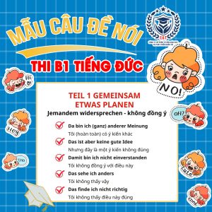 CÁC MẪU CÂU KHÔNG THỂ THIẾU TRONG ĐỀ THI NÓI B1 TIẾNG ĐỨC