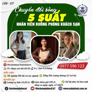 🏨 Cơ hội sang Đức làm khách sạn – 5 chỉ tiêu chuyển đổi bằng tại Mecklenburg!