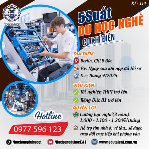 BERLIN , 5 CƠ HỘI DU HỌC NGHỀ ĐIỆN CƠ KHÍ TẠI CHLB ĐỨC