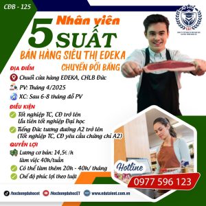 5 SUẤT NHÂN VIÊN BÁN HÀNG TẠI SIÊU THỊ EDEKA SANG LÀM VIỆC NGAY
