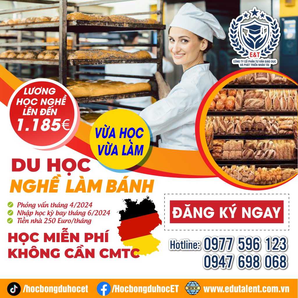 5 SUẤT DU HỌC NGHỀ LÀM BÁNH TẠI CHLB ĐỨC