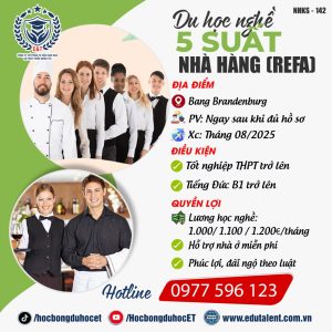 BRANDENBURG, 5 CƠ HỘI DU HỌC SINH NGHỀ NHÀ HÀNG – NGHỀ HOT, CƠ HỘI CAO!