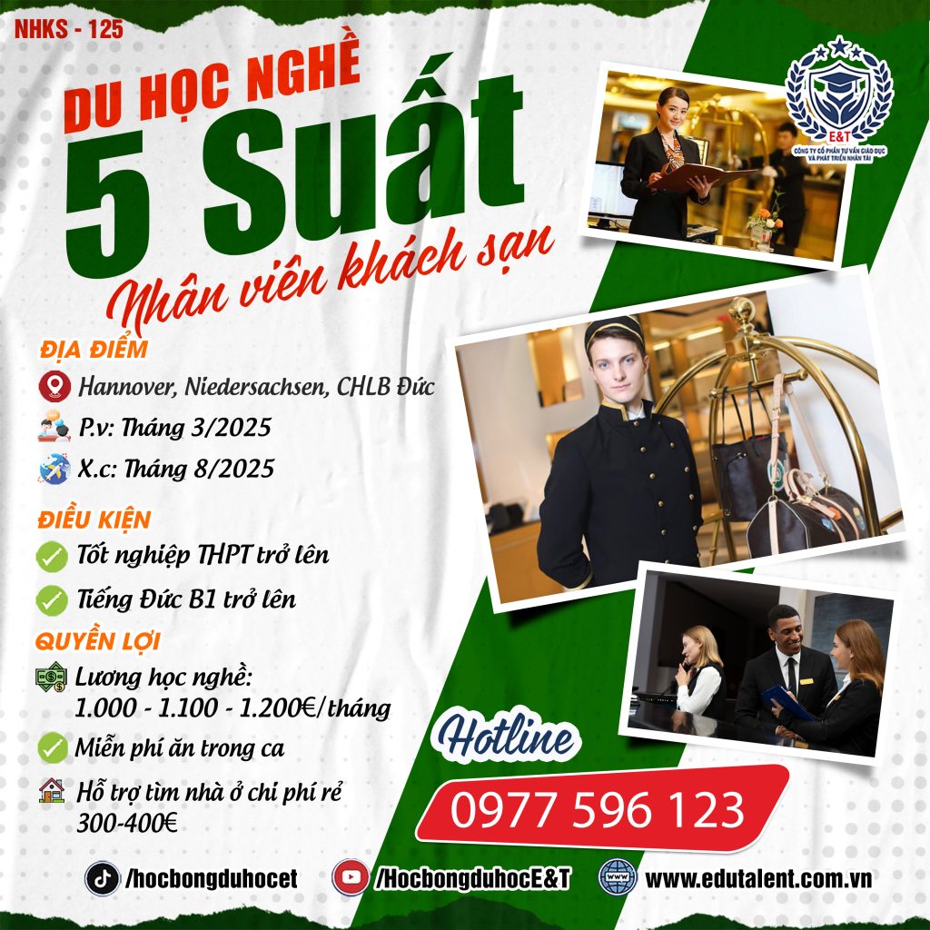 HANOVER , 5 SUẤT DU HỌC NGHỀ KHÁCH SẠN