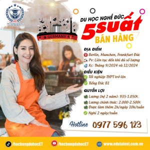 5 SUẤT DU HỌC NGHỀ BÁN HÀNG TẠI CHLB ĐỨC