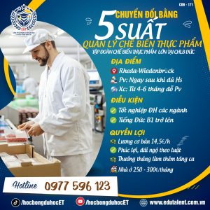 Định Cư Đức Dễ Dàng Hơn Bao Giờ Hết – 5 Suất Vàng Ngành Chế Biến Thực Phẩm Tại Rheda-Wiedenbrück!