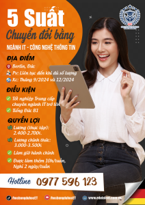 VIP 5 SUẤT DU HỌC NGHỀ CHUYỂN ĐỔI BẰNG NGÀNH IT