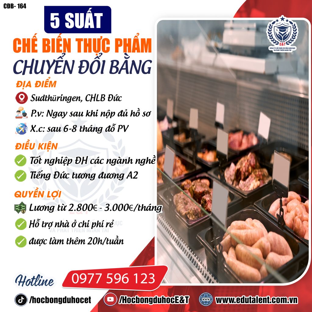 Sudthüringen, 5 SUẤT CHUYỂN ĐỔI BẰNG CHẾ BIẾN THỰC PHẨM