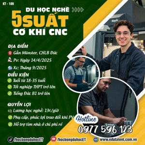 🎉Gần Münster 5 SUẤT DU HỌC NGHỀ CƠ KHÍ CNC TẠI CHLB ĐỨC 🇩🇪