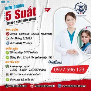 BERLIN - CHEMNITZ - DRESEN - MADERBUG, 5 SUẤT DU HỌC NGHỀ ĐIỀU DƯỠNG