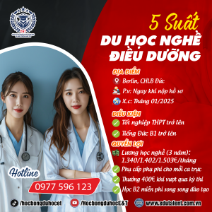 🌟 BERLIN 5 SUẤT DU HỌC NGHỀ ĐIỀU DƯỠNG VIP