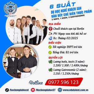 BERLIN 6 SUẤT DU HỌC NGHỀ KHÁCH SẠN, ĐẦU BẾP, CBTP