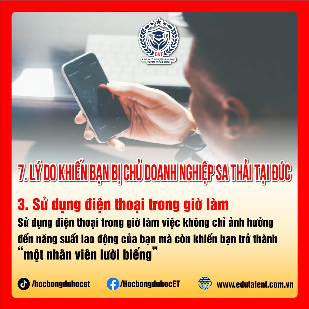 7 LÝ DO KHIẾN BẠN BỊ CHỦ DOANH NGHIỆP SA THẢI KHI DU HỌC NGHỀ TẠI ĐỨC