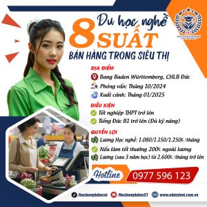 💥SIÊU HOT 8 S.U.Ấ.T DU HỌC NGHỀ BÁN HÀNG TRONG SIÊU THỊ TẠI CHLB ĐỨC