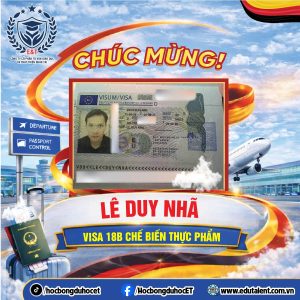 🎉 CHÚC MỪNG VISA 18B – NGÀNH CHẾ BIẾN THỰC PHẨM 🇩🇪