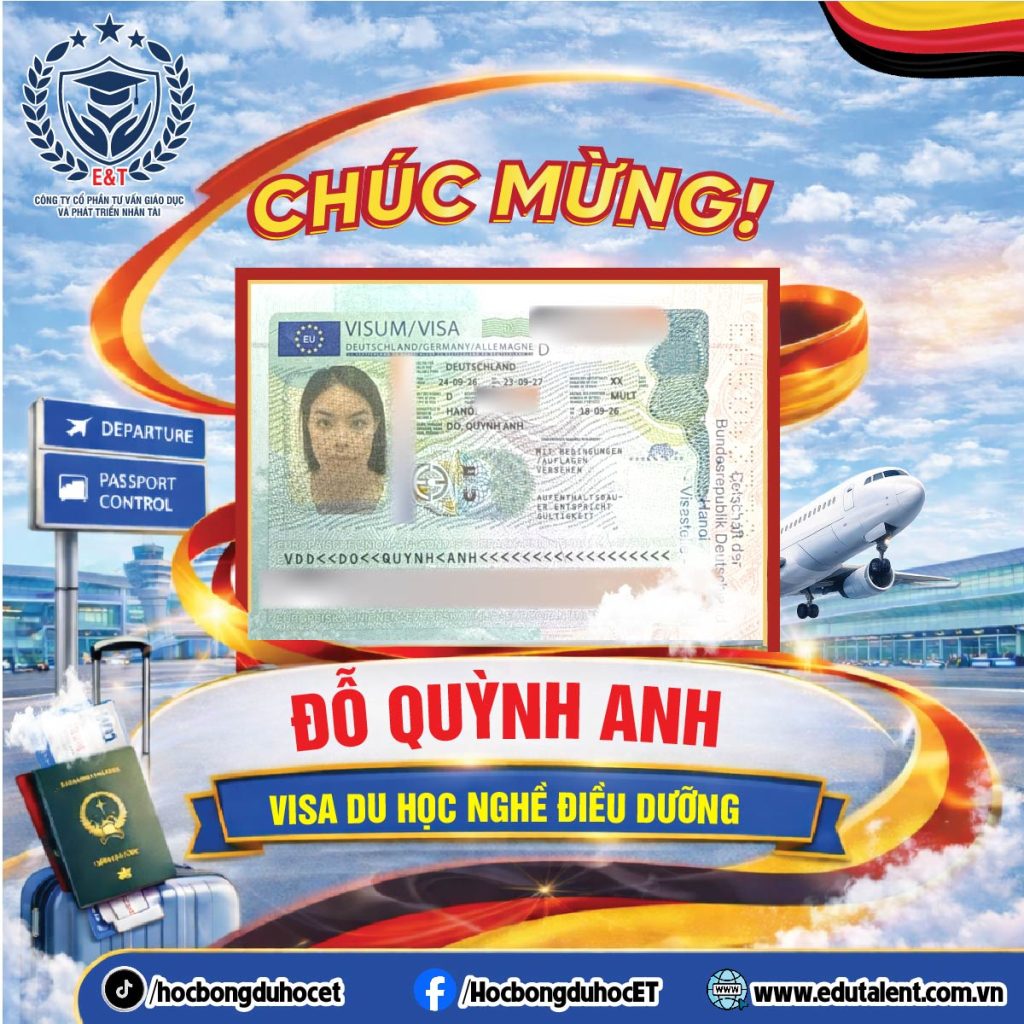 🎉 CHÚC MỪNG ĐỖ VISA DU HỌC NGHỀ ĐIỀU DƯỠNG 🇩🇪